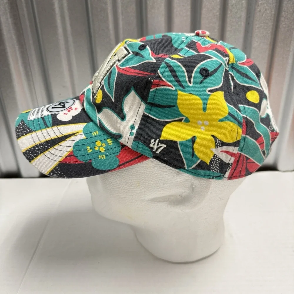 Women's '47 Charcoal Nebraska Huskers Plumeria Clean Up Adjustable Hat Hawaiian